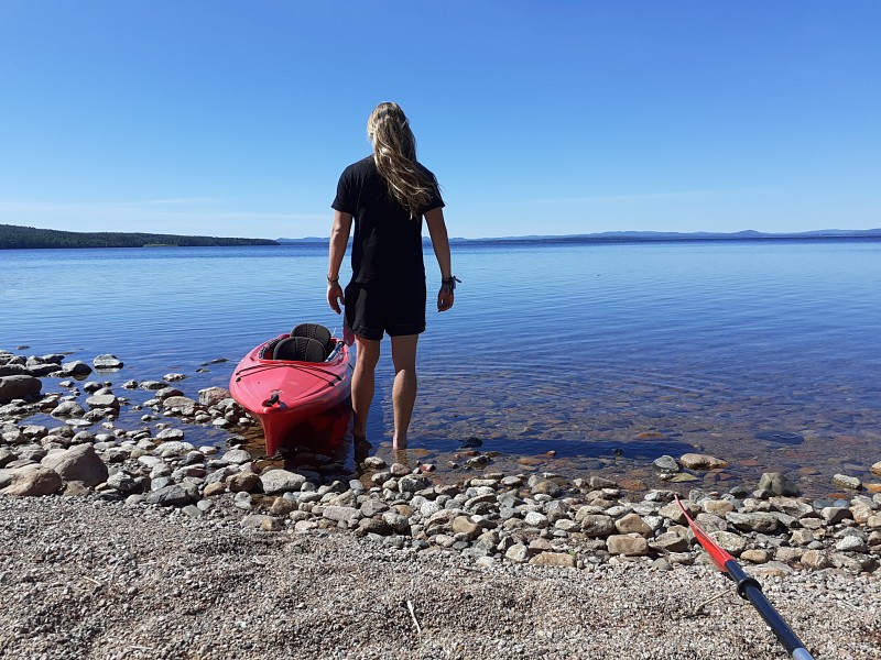 Kajak i Näsviken, Hälsingland