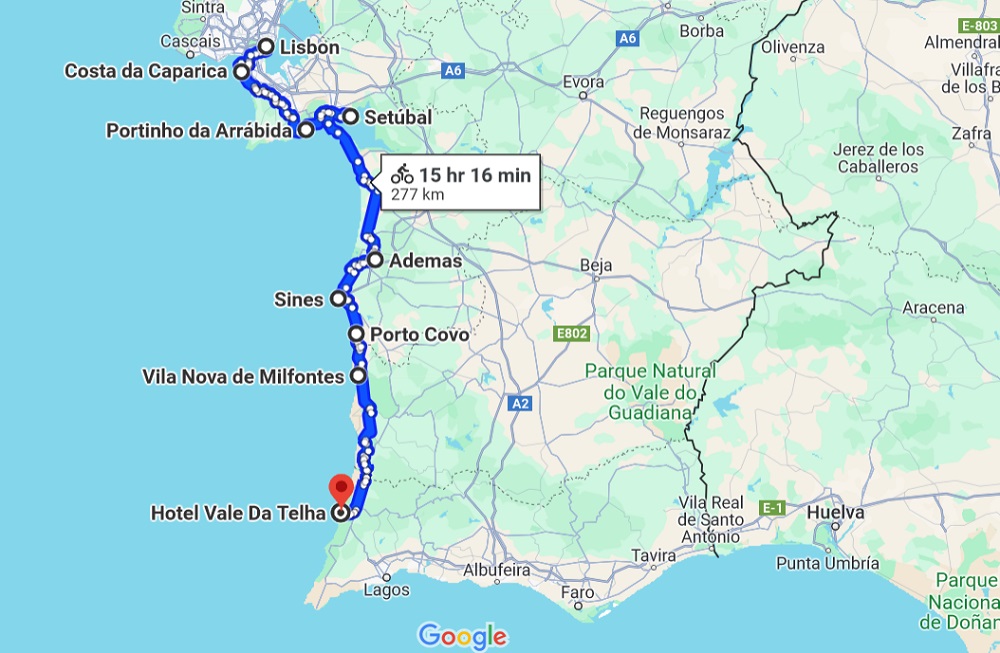 Cykelsemester i Portugal - andra delen dag 4 till 7