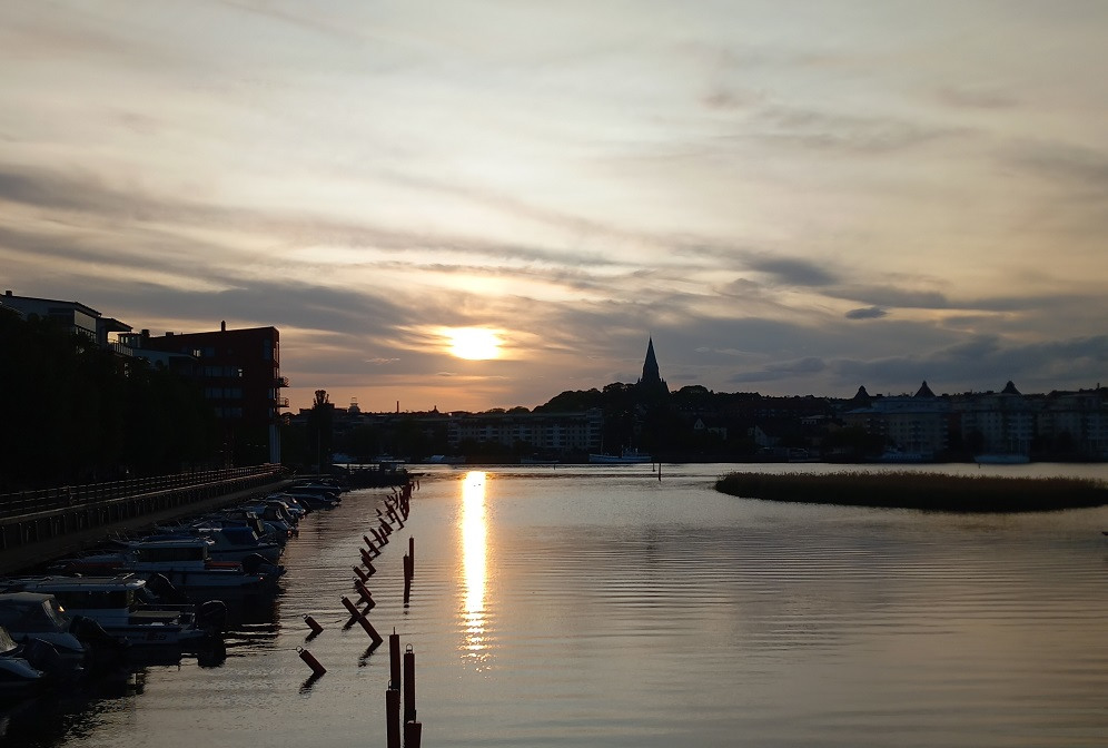 Sickla kaj - en mycket trevlig utsikt om du löper i området kring Hammarby och Sickla